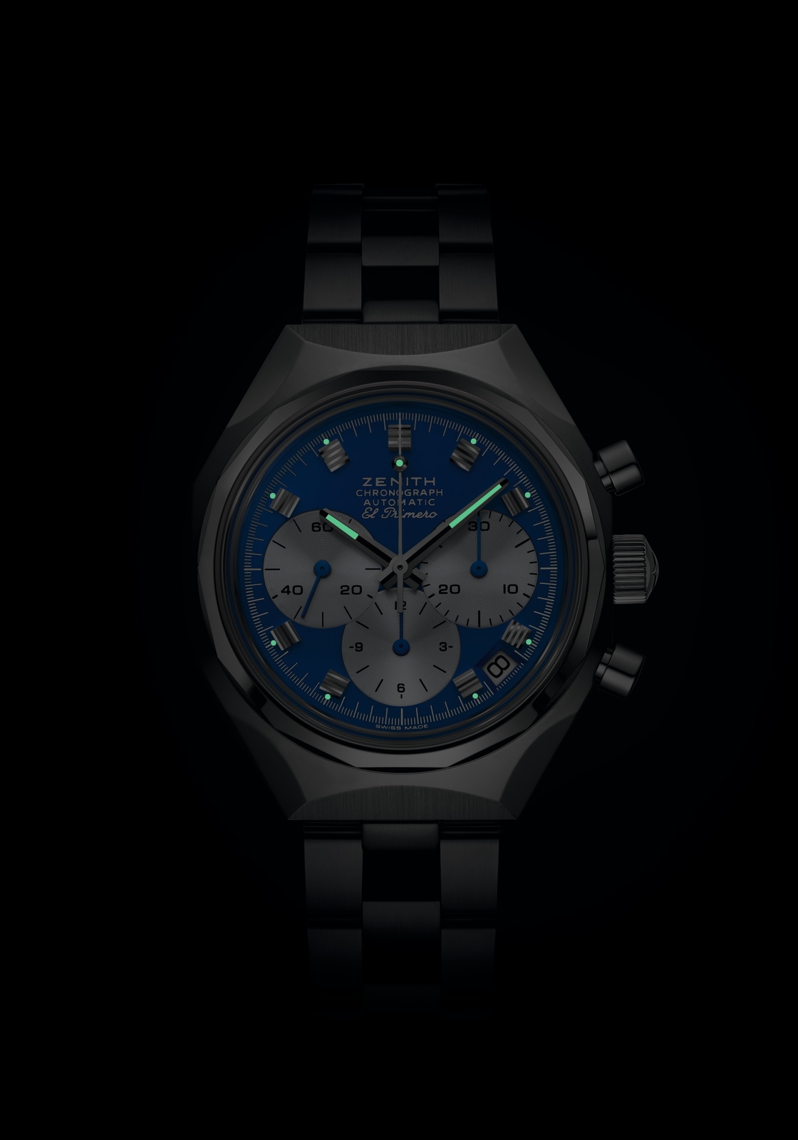 デニーロ ZENITH デファイ クロノグラフ USM - 37.00mm, ステンレススチール