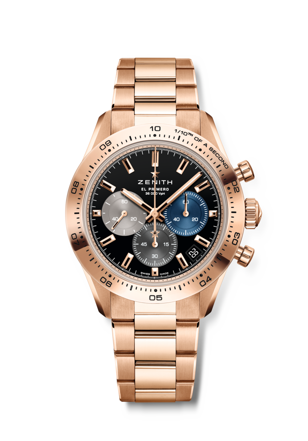 【ゼニス】上品でスポーティな「ゴールド」を腕元に。クロノマスタースポーツ 18Kブレスレット 18.3101.3600/21.M3100