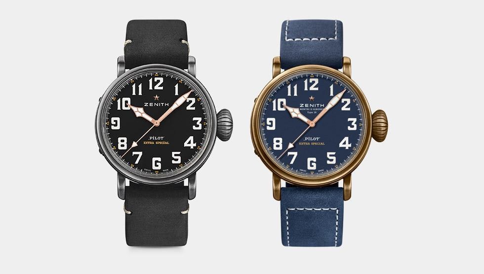 ZENITH PILOT COLLECTION STEP OUT IN BLACK AND BLUE