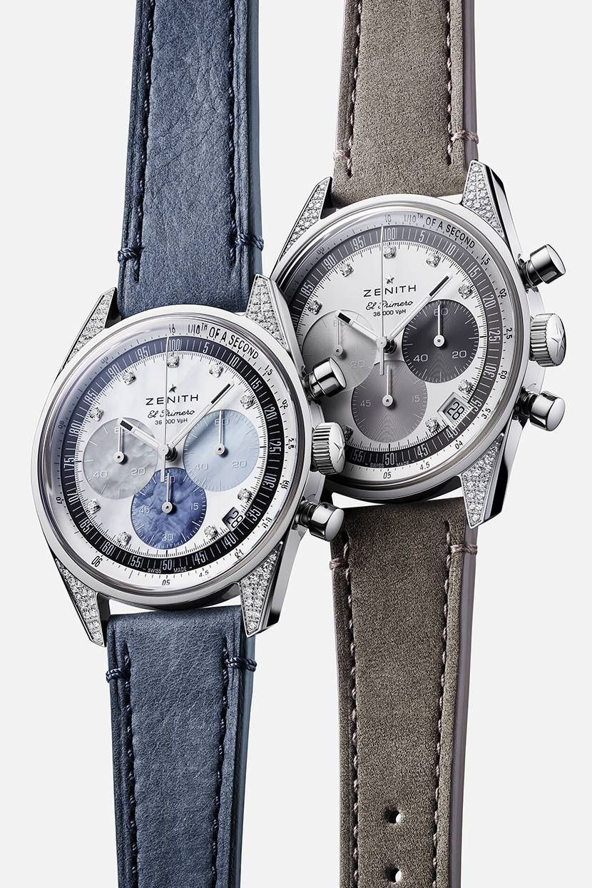 Picture of Sheila Sim wearing the CHRONOMASTER Original silver-toned velvet-finish