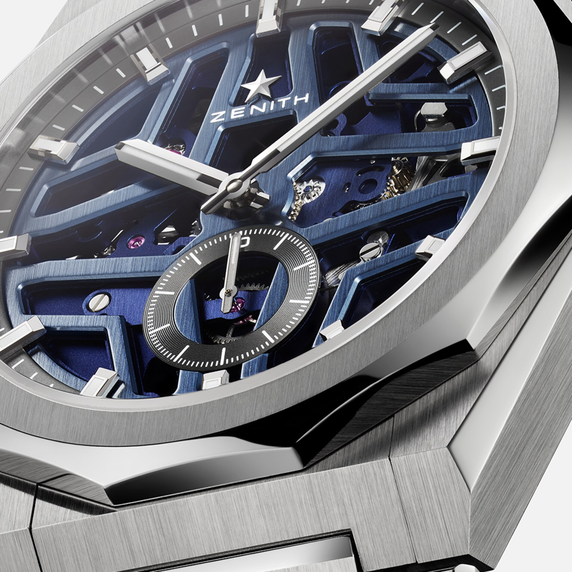 Montre automatique DEFY Skyline Skeleton en acier avec cadran ouvert ...